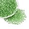 Transparent Glass Beads, Teardrop, Pale Green, 6x4x4mm, Hole: 1mm, about 6666pcs/1000g