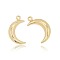 Cadmium Free & Nickel Free & Lead Free Alloy Moon Pendants, Long-Lasting Plated, Light Gold, 18x10.5x4mm, Hole: 1mm