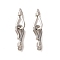 Brass Hook and S-Hook Clasps, Platinum, 32mm, Hole: 1.7mm