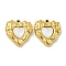 304 Stainless Steel Pendants, with Cat Eye, Heart Charm, Real 14K Gold Plated, White, 19x18x5.5mm, Hole: 1.2mm