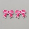 Computerized Embroidery Cloth Iron on/Sew on Patches, Costume Accessories, Appliques, Bowknot, Deep Pink, 20x23x2mm