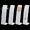 FINGERINSPIRE 4 PCS L-Shape Acrylic Necklace Holder 7.9 inch Height White Necklace Earing Display Stand Necklace Organizer Long Chain Pendant Jewelry Storage Rack for Retail Display Marketing
