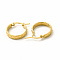 201 Stainless Steel Round Spot Hoop Earrings with 304 Stainless Steel Pin for Women, Golden, 19x23x2mm, Pin: 0.6x1mm