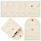10Pcs Velvet Pouches with Snap Button, Jewelry Storage Supplies, Square, Old Lace, 8x8x0.8cm