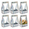 Transparent Rectangle Paper Bouquet Packaging Bags, Silver, 41.5x32.5x0.2cm