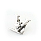 Zinc Alloy Wooden Box Lock Catch Clasps, Jewelry Box Latch Hasp Lock Clasps, Supplied with Screws and Gaskets, Platinum, 41x34x39mm