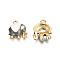Alloy Enamel Pendants, Light Gold, Elephant, Light Grey, 17x14.5x5mm, Hole: 1.8mm