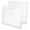 Rectangle Waterproof Plastic Art Portfolio Folder, Large Art Portfolio with Handles, for Drawing Sketch Photography Poster Arts Storage Case, WhiteSmoke, 36x44x0.5cm