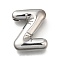 304 Stainless Steel Pendants, Letter Charm, Anti-Tarnish, Letter Z, 21x17x5.5mm, Hole: 3.4x2mm