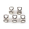 Alloy European Beads, Large Hole Beads, Cadmium Free & Lead Free, Cuboid with Heart, Antique Silver, 8.5~9.5x7x8.5~9.5mm, Hole: 4mm, about 400pcs/1000g