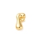 Brass Pendants, Real 18K Gold Plated, Letter E, 24x13x7mm, Hole: 2.5x3mm
