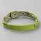 Imitation Leather Simple Plain Cord Bracelet with Buckles, Yellow Green, 9-1/8 inch(23cm)