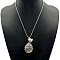 Alloy Rhinestone Pendant Necklaces, Platinum, Bag