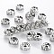 316 Surgical Stainless Steel Crystal Rhinestone Spacer Beads, Straight Edge, Rondelle, Stainless Steel Color, 10x4mm, Hole: 2mm