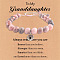 Natural Pink Zebra Jasper Round Beaded Stretch Bead Bracelets, Heart with Letter Alloy Charm Bracelets for Women, Platinum, Letter X, 7-1/8 inch(18cm)