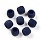 Frosted Opaque Acrylic Beads, Rondelle, Midnight Blue, 8x9mm, Hole: 5mm; about: 1470pcs/500g