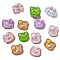 Animal Resin Cabochones, with Glitter Powder, Mixed Shapes, Mixed Color, 19~27mm