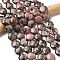Natural Flat Round Rhodonite Beads Strands, 20x7~9mm, Hole: 1mm, about 20pcs/strand, 15.74 inch