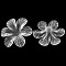 Frosted Flower Clear Transparent Acrylic Beads, about 30mm in diameter, 8mm thick, Hole: 1.5~2mm