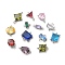 Brass Micro Pave Cubic Zirconia Connector Charms, Rack Plating, Long-Lasting Plated, Cadmium Free & Lead Free, Real 18K Gold Plated, Mixed Shapes, 6.5~13.5x2.5~9.5x3.5~4mm, Hole: 1~1.2mm