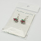 Boucles d'oreilles de mode pour Noël X-EJEW-JE00366-01-3