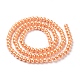 Umweltfreundliche runde Perlenstränge aus gefärbtem Glasperlen HY-A002-4mm-RB057-2