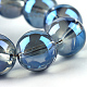 Electroplate Glass Beads Strands X-EGLA-Q062-8mm-A14-4
