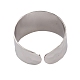 304 anillos abiertos de acero inoxidable para mujer. RJEW-G285-69P-3