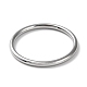 304 anillo de dedo simple de acero inoxidable para mujeres y hombres. RJEW-F152-04P-2