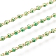 Handgefertigte Perlenkette aus Messing CHC-G011-08G-09-2