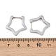 Серьги-кольца в форме звезды из нержавеющей стали 304 EJEW-P324-02P-5
