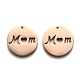 Placage ionique (ip) fête des mères 304 pendentifs en acier inoxydable STAS-F261-05RG-1