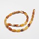 Barrel Natural Striped Agate/Banded Agate Bead Strands G-M257-14x7mm-14-2