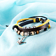 Adjustable Casual Unisex Zinc Alloy Crown and Leather Multi-strand Bracelets BJEW-BB15618-8