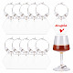 Benecreat 20 Sets Weinglasanhänger aus Acryl AJEW-BC0003-80-1