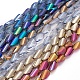 Electroplate Glass Beads Strands EGLA-L010-M-1
