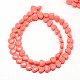 Dyed Synthetical Coral Heart Shaped Beads Strands CORA-L006-05-2
