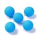 プラスチックチャーム  プラチナトーンの鉄ループ付き  不均一なテニスとラグビー  空色  23x20mm  穴：2mm KY-M002-01F-1