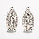 Tibetan Style Alloy Lady of Guadalupe Pendants TIBEP-22009-AS-RS-2