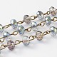 Chaînes manuelles avec perles rondelles à facettes en verre électrolytique pour fabrication de colliers et bracelets AJEW-JB00147-05-1
