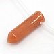 Natural Red Aventurine Pointed Pendant Beads Strands G-G625-13-1