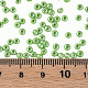 8/0 チェコ不透明ガラスシードビーズ  光沢のある  ラウンド  春の緑  3x2mm  穴：1mm  約500 G /袋 SEED-N004-003A-04-6