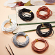PH PandaHall 24 Yards Jewelry Leather Cord 6 Colors Leather String Cord 2mm Round Cowhide Leather Cord Leather Cording for Necklace Bracelet Jewelry Making Beading DIY Crafts Hobby Project WL-PH0004-14-6