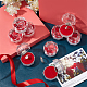 CHGCRAFT 40Pcs Red Transparent Plastic Ring Boxes Crystal Earrings Jewelry Storage Boxes with Foam for Storing Rings Jewelry Earrings Wedding Proposal Valentine's Day CON-CA0001-020-4