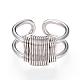 304 Stainless Steel Cuff Rings RJEW-F057-01P-1