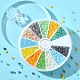 480Pcs 12 Colors Faceted Glass Beads Strands GLAA-Q026-07-5