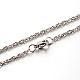 304 Stainless Steel Rope Chain Necklaces X-STAS-M174-011P-B-1