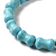 Brins de perles synthétiques teintes en turquoise G-E594-05-3