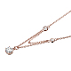 Tinysand 925 collares con colgante de rhinestone hexagonal de plata esterlina cz TS-N265-RG-2