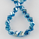 Electroplate Glass Beads Strands EGLA-R031-10mm-05-2